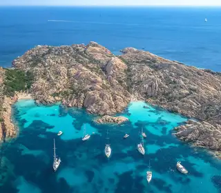 Sardinia on a sailing boat