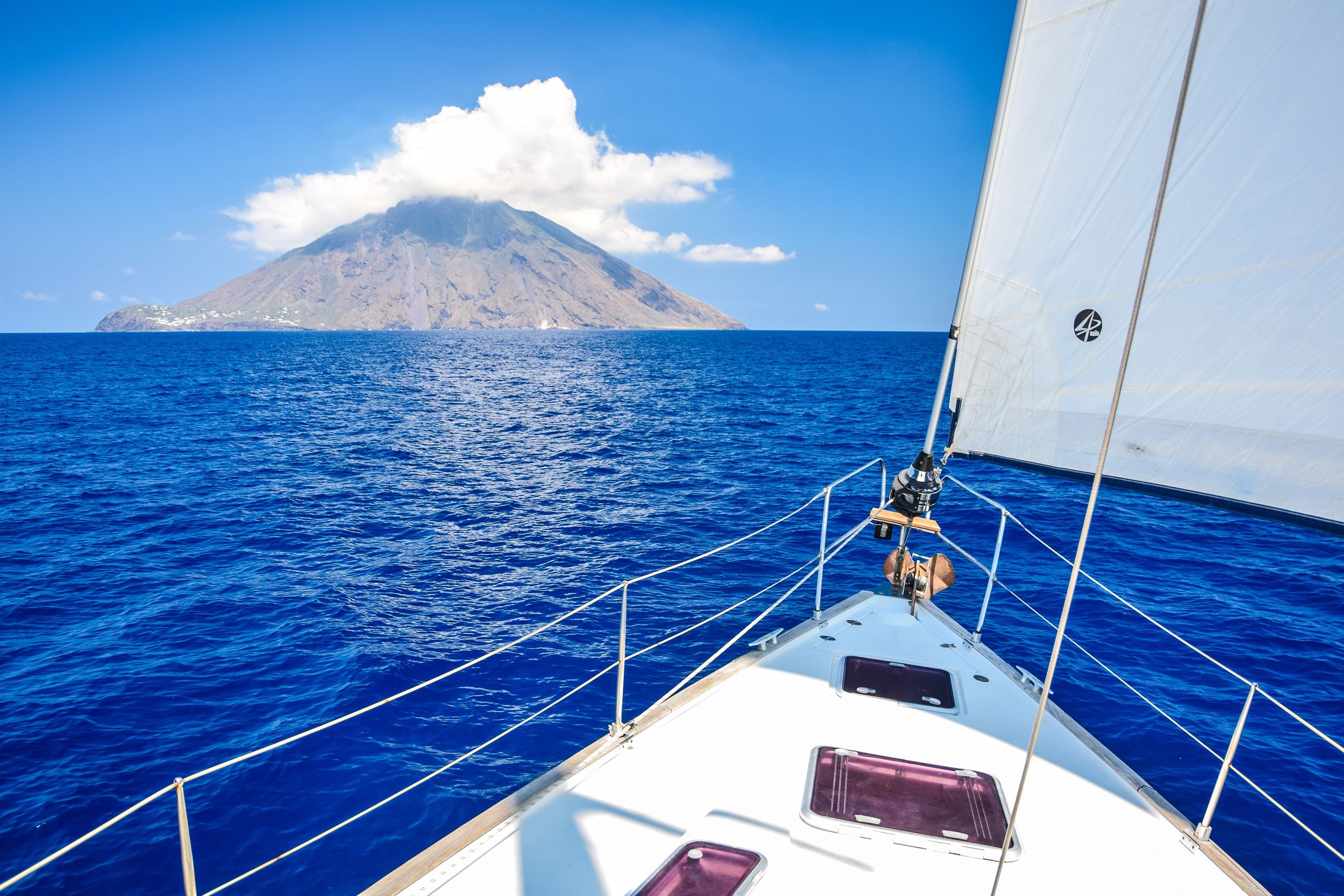 The Aeolian Islands on a sailboat