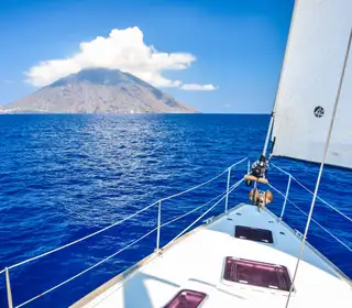 The Aeolian Islands on a sailboat